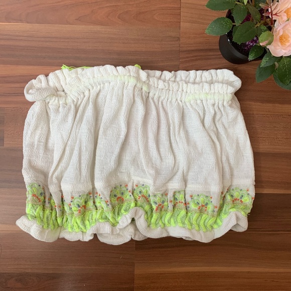 Free People Women’s Ivory Strapless crop top - Picture 6 of 7